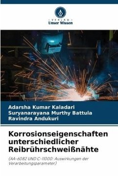 Korrosionseigenschaften unterschiedlicher Reibrührschweißnähte - Kaladari, Adarsha Kumar;Battula, Suryanarayana Murthy;ANDUKURI, Ravindra