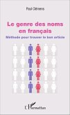Le genre des noms en français (eBook, PDF)