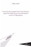 Annuaire des engagements internationaux ayant fait l'objet d'une loi d'autorisation sous la Ve République (eBook, PDF)