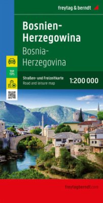 Cover Bosnien-Herzegowina, Straßen- und Freizeitkarte 1:200.000, freytag & berndt