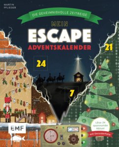 Mein Escape-Adventskalender: Die geheimnisvolle Zeitreise - Mit Decoderfolie - Pflieger, Martin