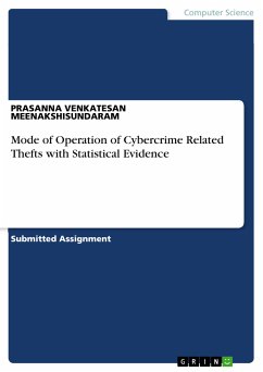 Mode of Operation of Cybercrime Related Thefts with Statistical Evidence (eBook, PDF) - MEENAKSHISUNDARAM, PRASANNA VENKATESAN