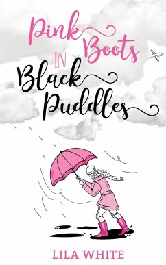 Pink Boots in Black Puddles - White, Lila