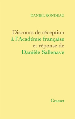 Cover Discours de réception à l'Académie française Et réponse de Danièle Sallenave (eBook, ePUB)