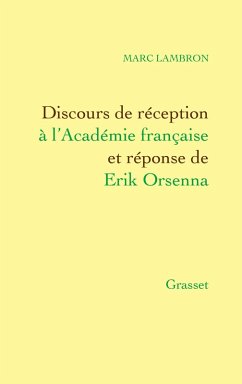 Discours de réception à l'Académie française (eBook, ePUB) - Lambron, Marc