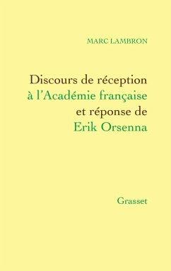 Cover Discours de réception à l'Académie française (eBook, ePUB)