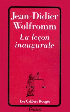 La leçon inaugurale (eBook, ePUB) - Wolfromm, Jean-Didier