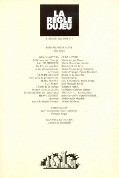 Cover La règle du jeu n°07 (eBook, ePUB)