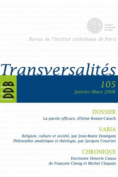 Cover Transversalités n°105 (eBook, ePUB)