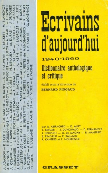 Ecrivains d'aujourd'hui 1940-1960 (eBook, ePUB)
