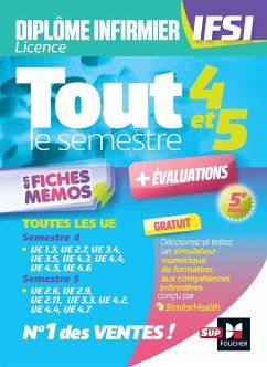 Cover Tout le semestre 4 & 5 en fiches memos - DEI IFSI - 5e édition - Révision et entraînement (eBook, ePUB)