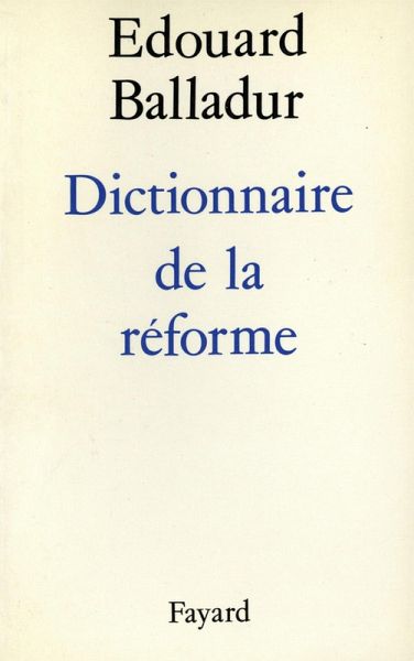 Dictionnaire de la réforme (eBook, ePUB)