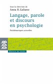 Langage, parole et discours en psychologie (eBook, ePUB)
