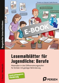 Lesemalblätter für Jugendliche: Berufe (eBook, PDF) - Pufendorf, Christine von; Dümmel, Saskia