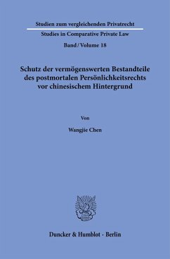 Schutz der vermögenswerten Bestandteile des postmortalen Persönlichkeitsrechts vor chinesischem Hintergrund. - Chen, Wangjie