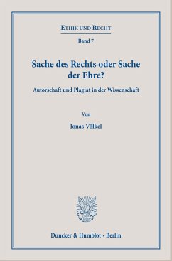 Sache des Rechts oder Sache der Ehre? - Völkel, Jonas