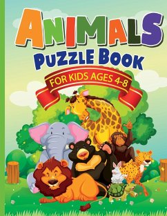 Animals Puzzle Book for Kids Ages 4-8 - Jones, Hackney And