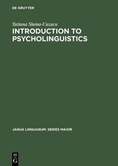 Introduction to Psycholinguistics (eBook, PDF) - Slama-Cazacu, Tatiana