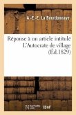 Réponse à un article intitulé L'Autocrate de village