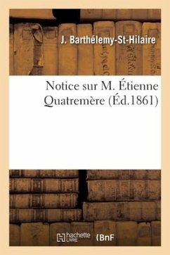 Cover Notice sur M. Étienne Quatremère