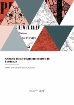 Annales de la Faculté des lettres de Bordeaux - Universite de Bordeaux