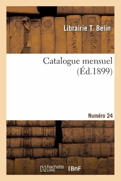 Cover Catalogue mensuel. Numéro 24