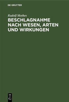 Cover Beschlagnahme nach Wesen, Arten und Wirkungen