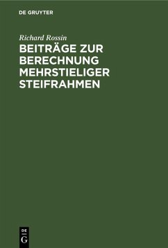 Cover Beiträge zur Berechnung mehrstieliger Steifrahmen