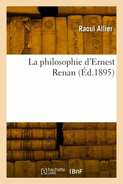 Cover La philosophie d'Ernest Renan