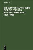 Die Wirtschaftshilfe der Deutschen Studentenschaft 1926-1928