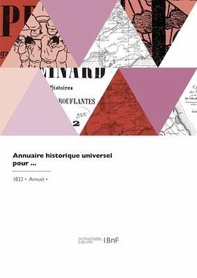 Annuaire historique universel Annuaire historique universel