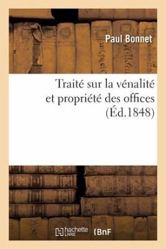 Cover Traité sur la vénalité et propriété des offices