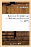 Épreuve des caractères de la fonderie de Briquet