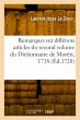 Remarques Sur Différens Articles Du... - Bild 1