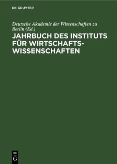 Jahrbuch des Instituts für Wirtschaftswissenschaften