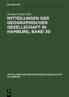 Cover Mitteilungen der Geographischen Gesellschaft in Hamburg, Band 30