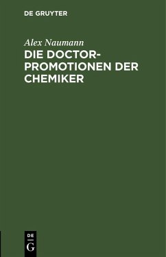 Cover Die Doctorpromotionen der Chemiker
