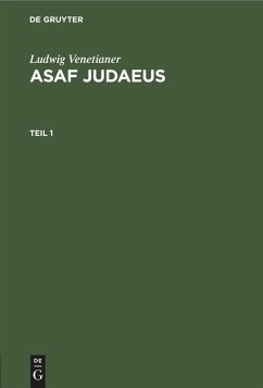 Cover Ludwig Venetianer: Asaf Judaeus. Teil 1