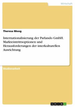 Internationalisierung der Parlando GmbH. Markteintrittsoptionen und Herausforderungen der interkulturellen Ausrichtung - Moog, Theresa
