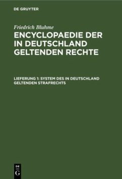 System des in Deutschland geltenden Strafrechts - Bluhme, Friedrich