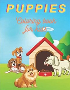Happy Puppies Coloring Book for kids - Harvey, Toby