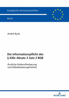 Die Informationspflicht des § 630c Absatz 2 Satz 2 BGB - Byrla, André