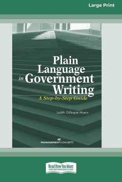 Plain Language in Government Writing - Myers, Judith G.