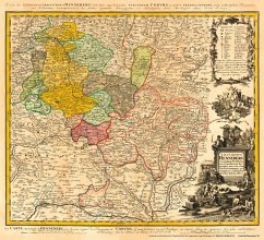 Historische Karte: GRAFSCHAFT HENNEBERG - Henneberger Land 1743 (plano) - Zinick, Johann Jacob