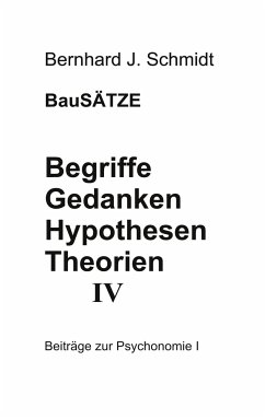 Begriffe - Gedanken - Hypothesen - Theorien IV - Schmidt, Bernhard J.