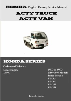Honda Acty English Factory Service Manual - Danko, James