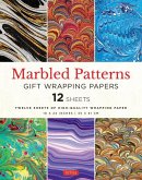 Marbled Patterns Gift Wrapping Papers - 12 Sheets
