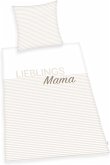 Herding 4459280050 - Lieblings-Mama Bettwäsche-Set, Baumwolle, 80x80/135x200 cm