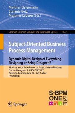 Cover Subject-Oriented Business Process Management. Dynamic Digital Design of Everything - Designing or being designed? (eBook, PDF)