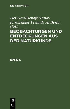 Cover Beobachtungen und Entdeckungen aus der Naturkunde. Band 5
